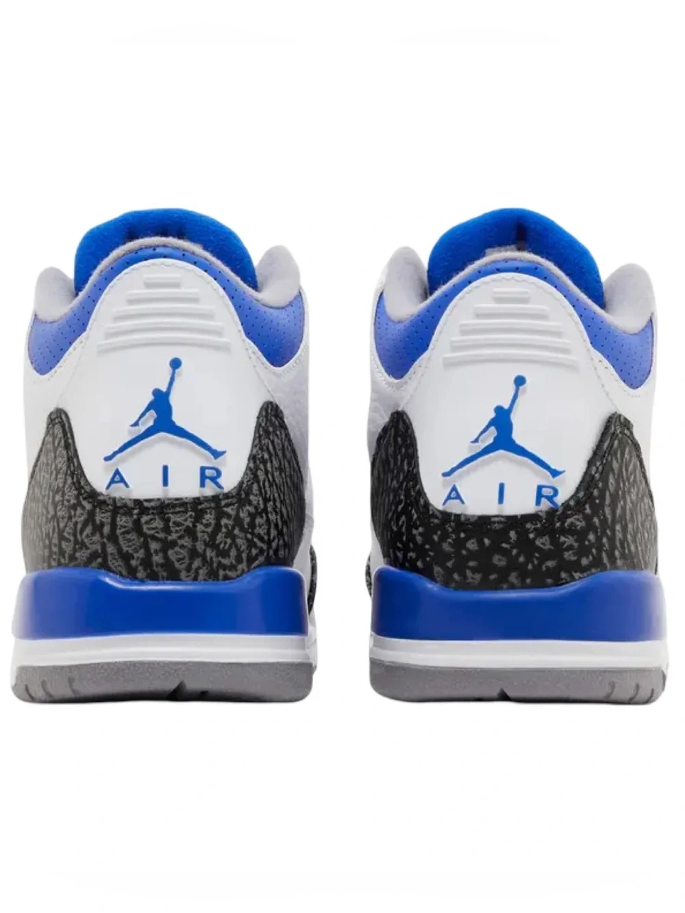 Nike Air Jordan 3 Retro Racer Blue White Blue Elephant Print Sneakers Men’s 8.5